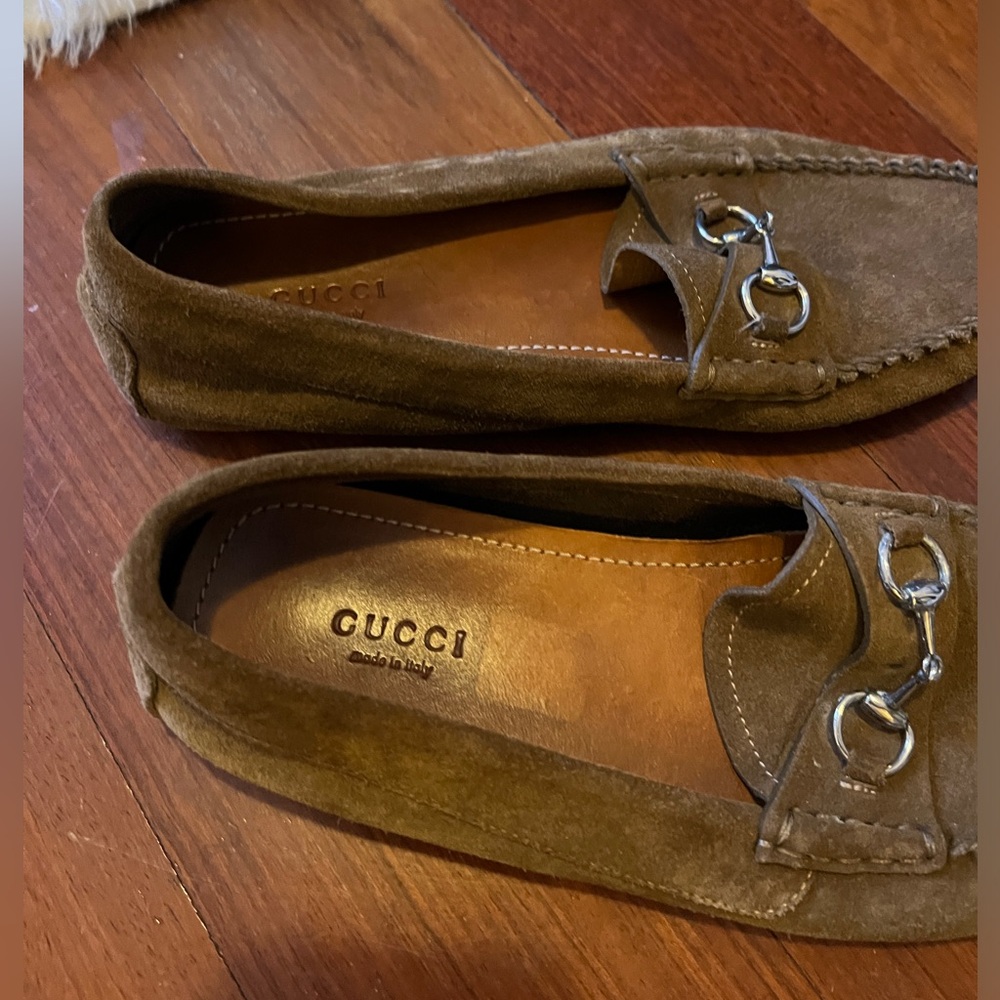 Gucci suede loafers